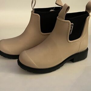 Human Made Beige and Black Winter Boots